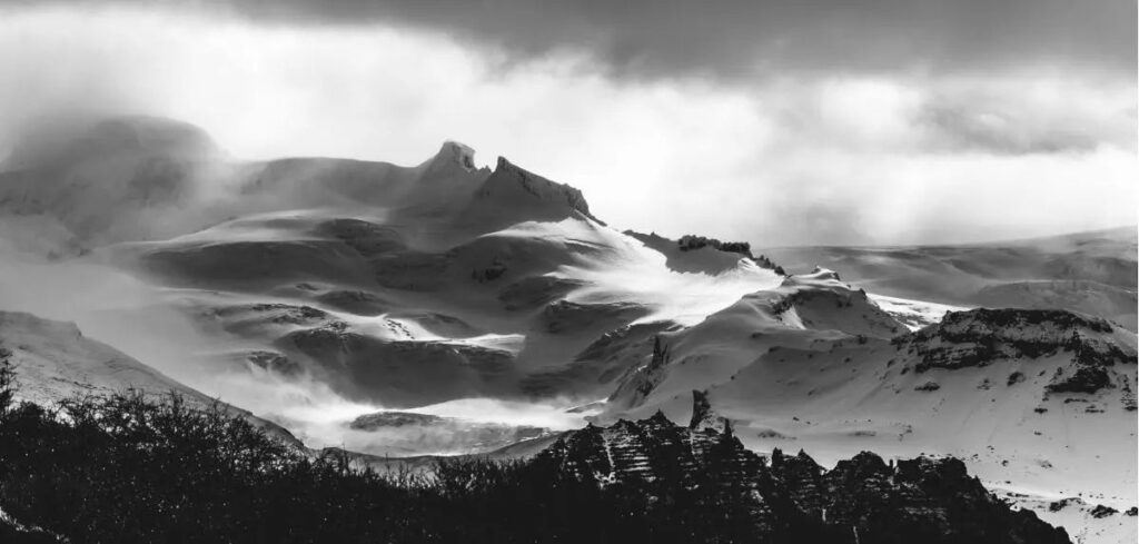 Icelandic Mountains in Snow