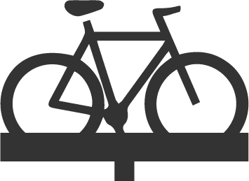 bicycle on a bike rack