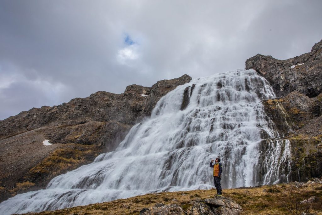 Biggest waterfall in Iceland Westfjors