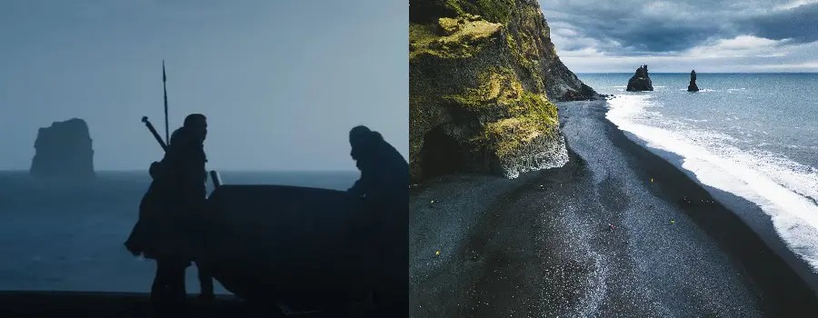 Reynisfjara in Iceland, black sand beach