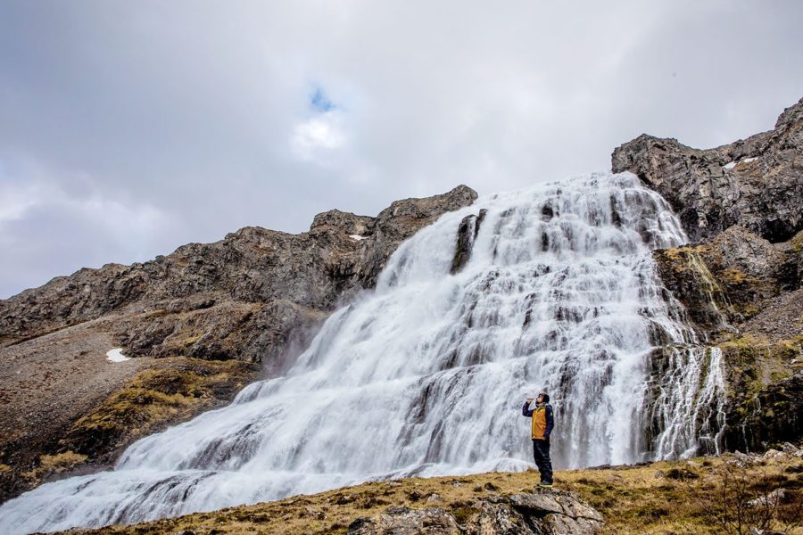 Biggest waterfall in Iceland Westfjors