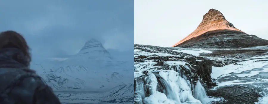 Kirkjufell one of the most popular mountains in Iceland, location from Game of Thrones