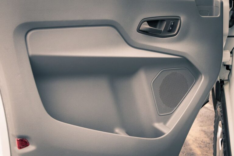 A door of the campervan.