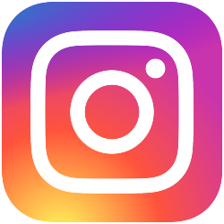 Instagram logo featuring a stylized camera icon in a gradient square background.