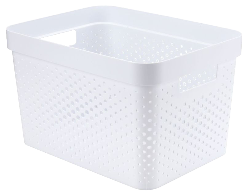 White basket with little holes