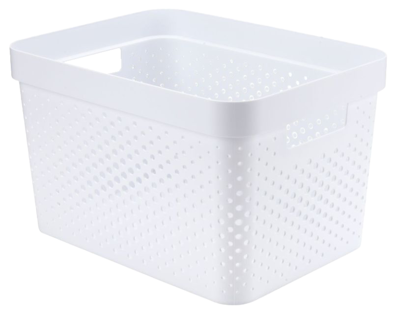 White basket with little holes