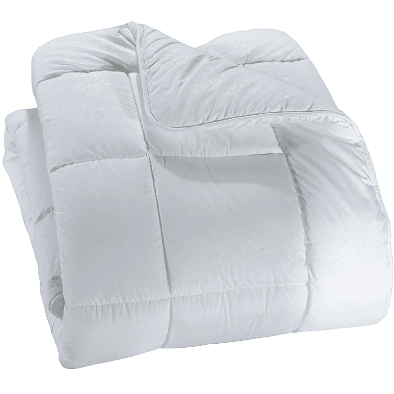 White folded duvet
