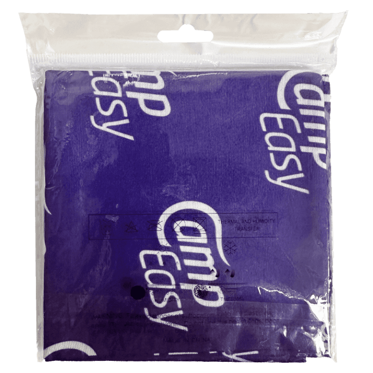 Signed, folded violet bandana