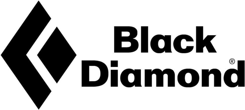 Black Diamond logo with two black diamond shapes
