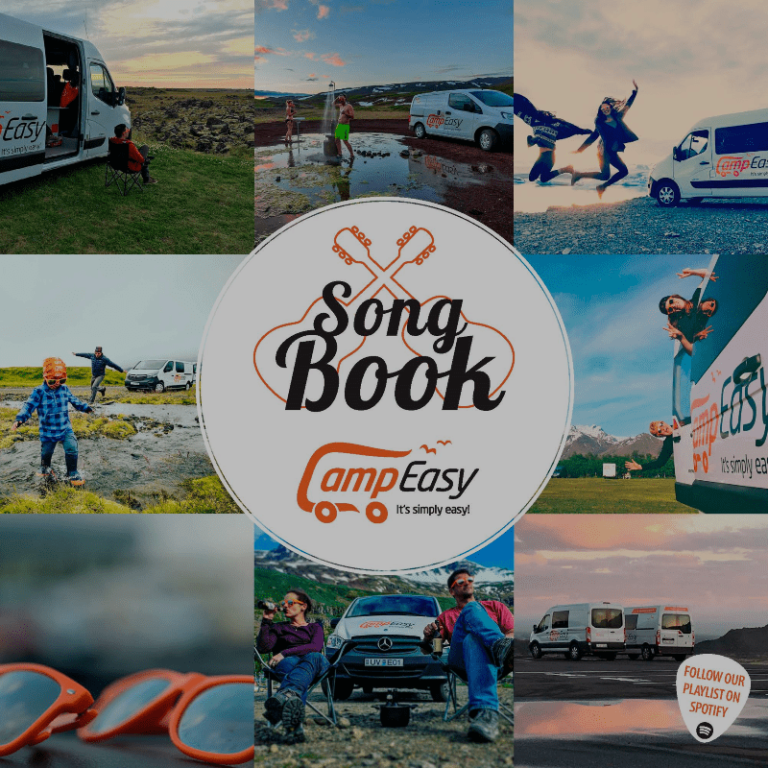 Cover of the "CampEasy Songbook", featuring CampEasy camper customers