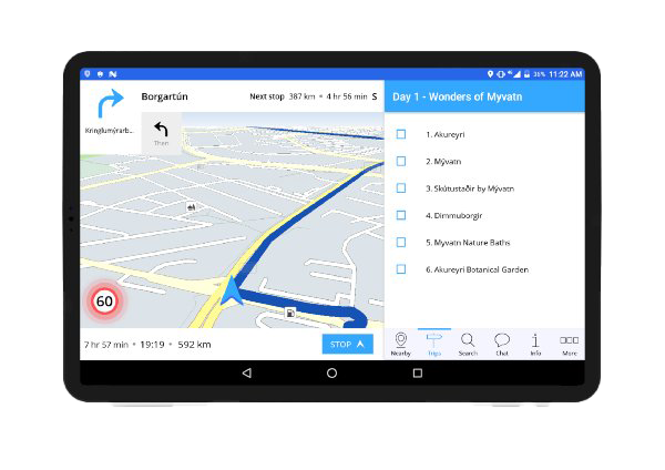 Tablet with navigation