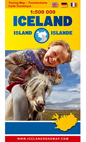 Map of Iceland in scale 1:500000