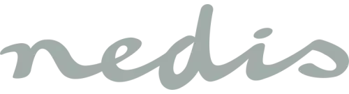 The logo of Nedis, featuring a stylish, handwritten font in light gray against a transparent background.