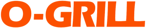 Bold orange logo of "O-GRILL" with a modern, clean design, ideal for a grilling brand or barbecue product.