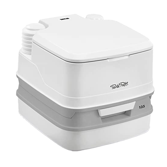 White portable toilet