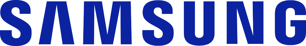 Blue Samsung logo displayed in bold, modern typography, representing the global tech company's branding and identity.