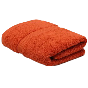 Folded orange towel