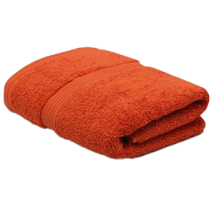 Folded orange towel