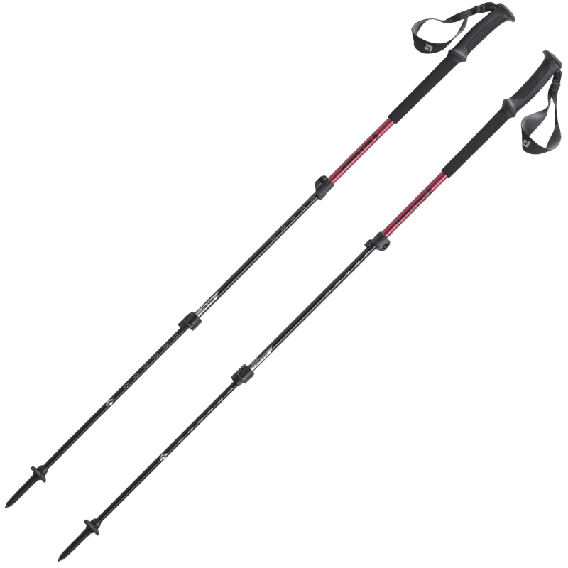 Two black trekking poles