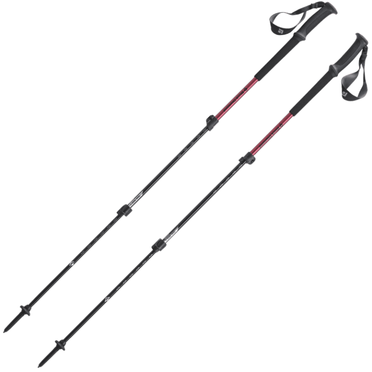 Two black trekking poles