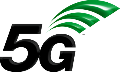 Logo featuring "5G" in bold black with three green signal bars emitting from the top, symbolizing high-speed mobile connectivity.