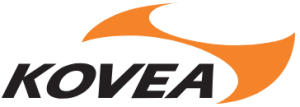 Logo of Kovea, featuring the brand name in bold black letters with a stylized orange swoosh above it.